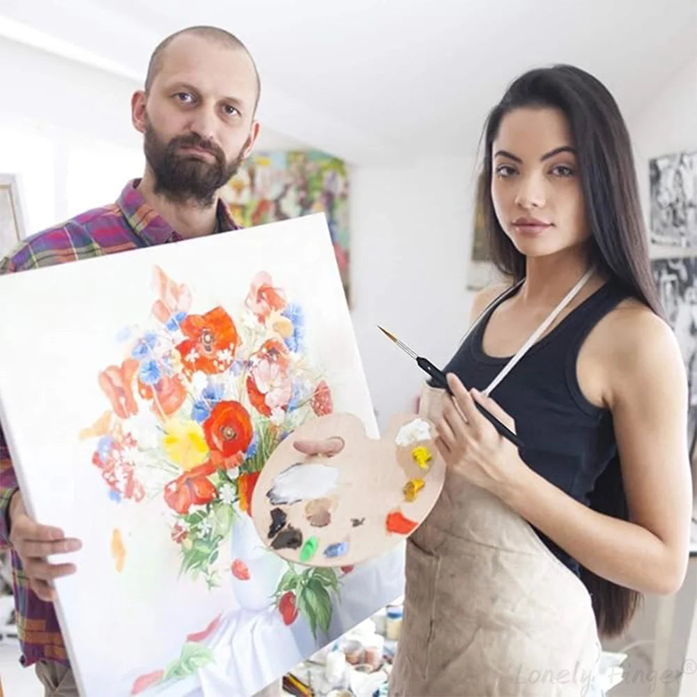 11Pcs Black Detail Paint Brushes, Fine Tip Brush Set, Miniature Model Painting Brush for Acrylic, Oil, Scale Model Painting