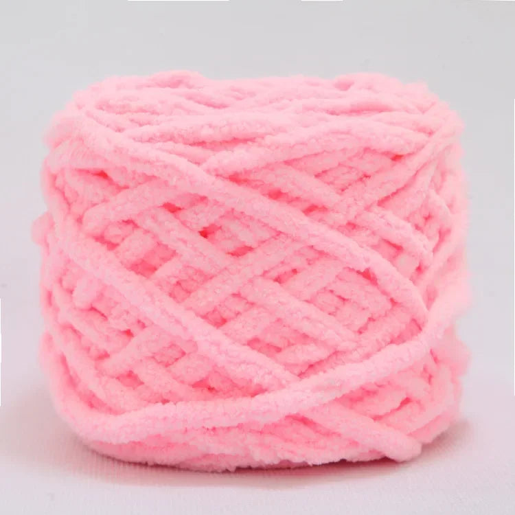100g/ball Chenille Knitting Yarn Soft Ice Strip Line Cotton Yarn DIY Wool Yarn for Hand Knitting Scarf Thick Wool Wholesale