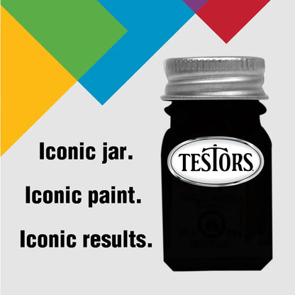 Enamel Paint, 0.25 Oz, Semi-Gloss Black