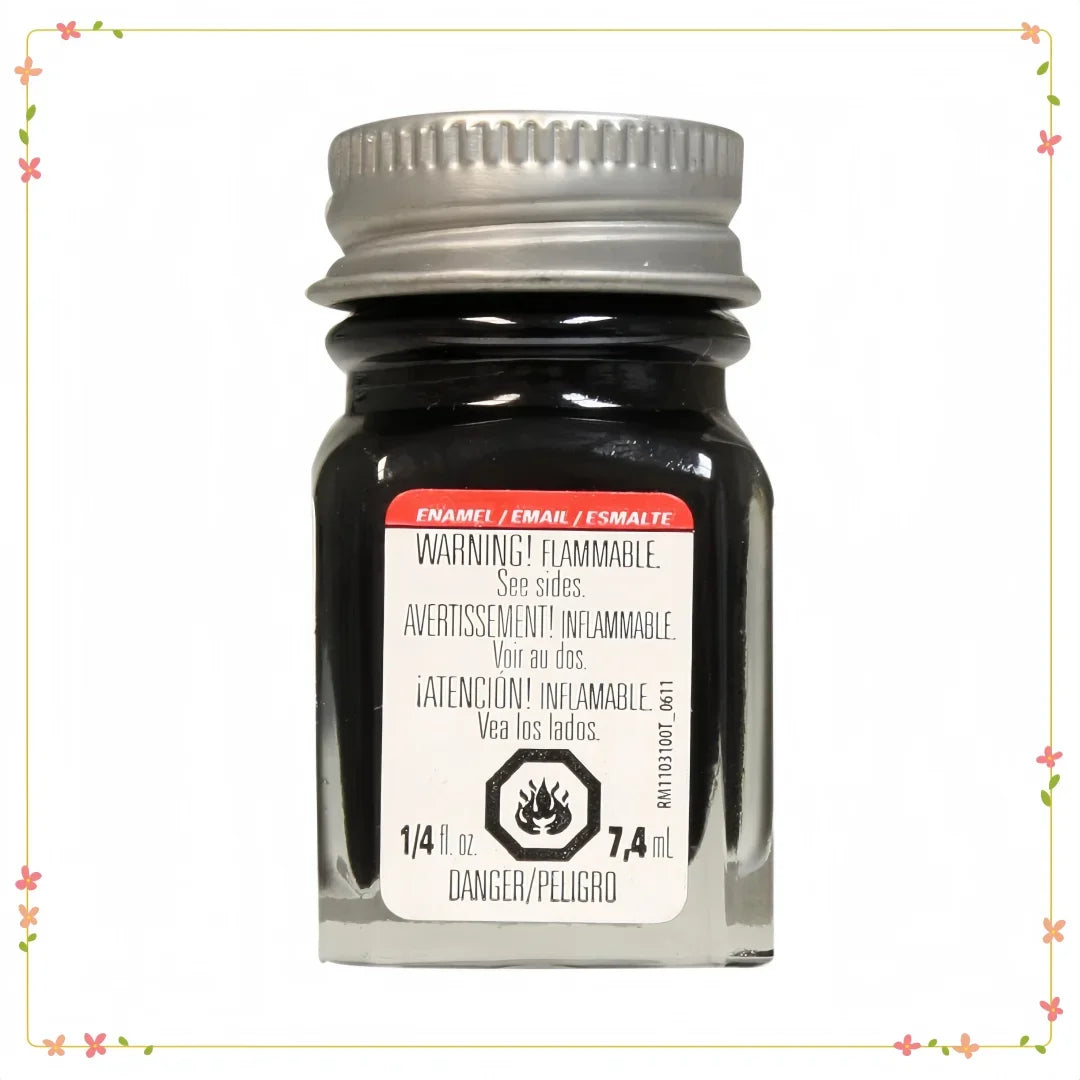 Black Enamel Paint - 0.25 Oz Semi-Gloss