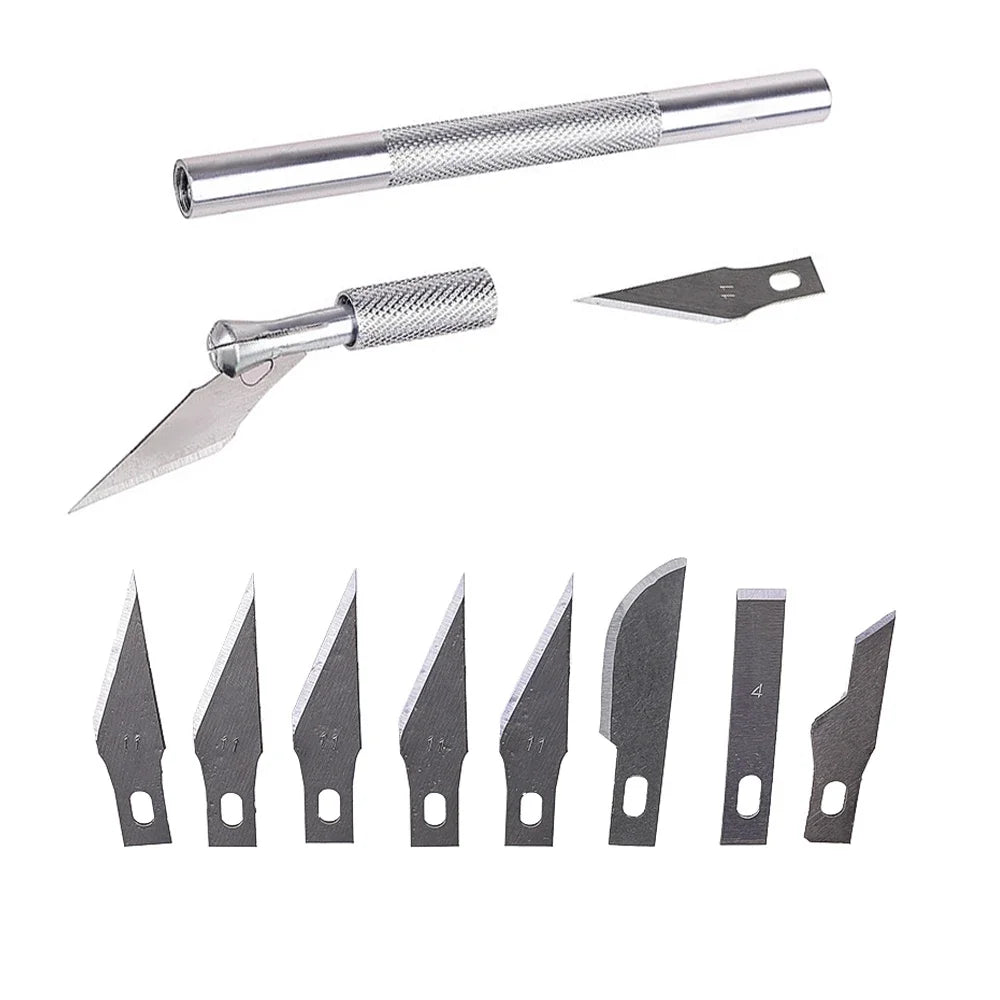 Metal Carving Scalpel Tools Kit Anti-Slip Blades Engraving Craft knives
