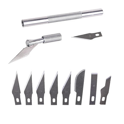 Metal Carving Scalpel Tools Kit Anti-Slip Blades Engraving Craft knives