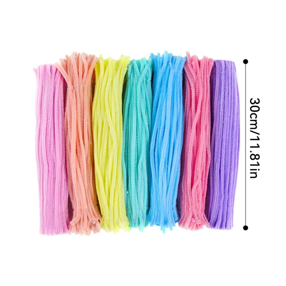 Creative Wires Chenille Wire Pipe Cleaners Flower Headband Diy Colorful DIY Plush Stem Wired Twist Stick