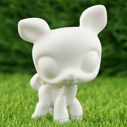 White Base Pet, Lovely Shorthair Cat Collie Husky Action Figure