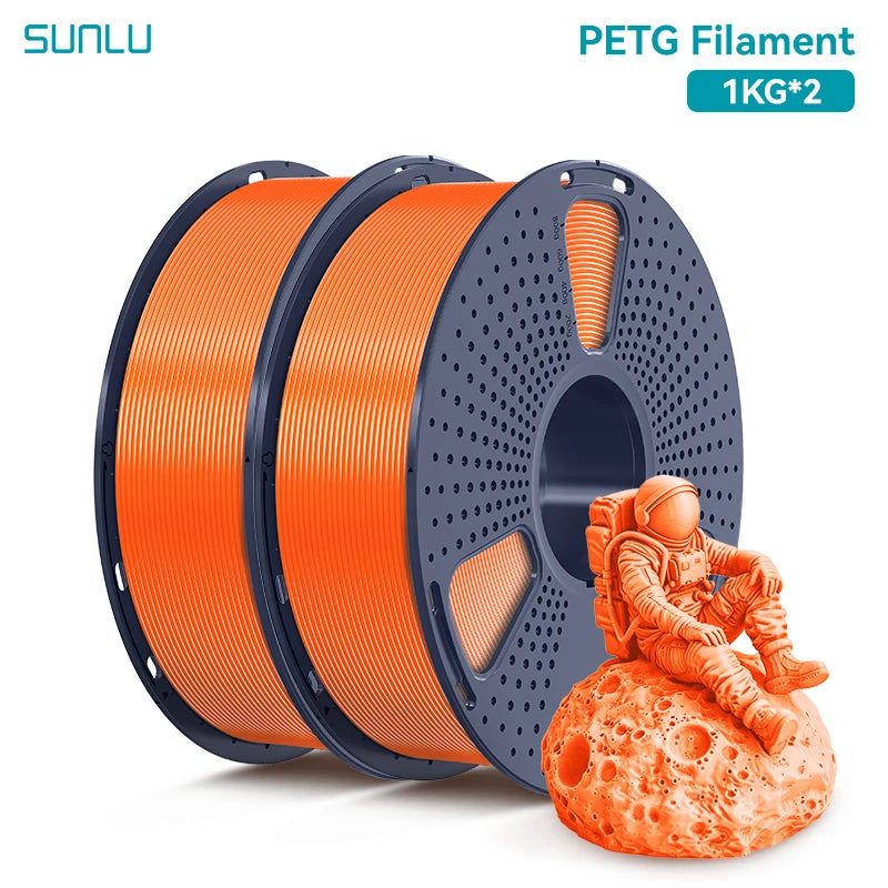 SUNLU 2KG PETG/PETG Clear Filament 1.75 ±0.02mm 1kg Spool (2.2lbs)
