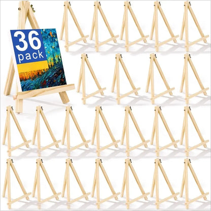 4 packs of 9-inch wooden easels, easel holders