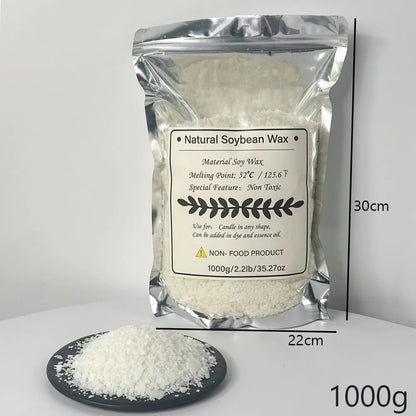 500g/1kg Pure Soy Wax Material Pre-Soy Wax-Core Pigments Aromatherapy Pure Paraffin Wax