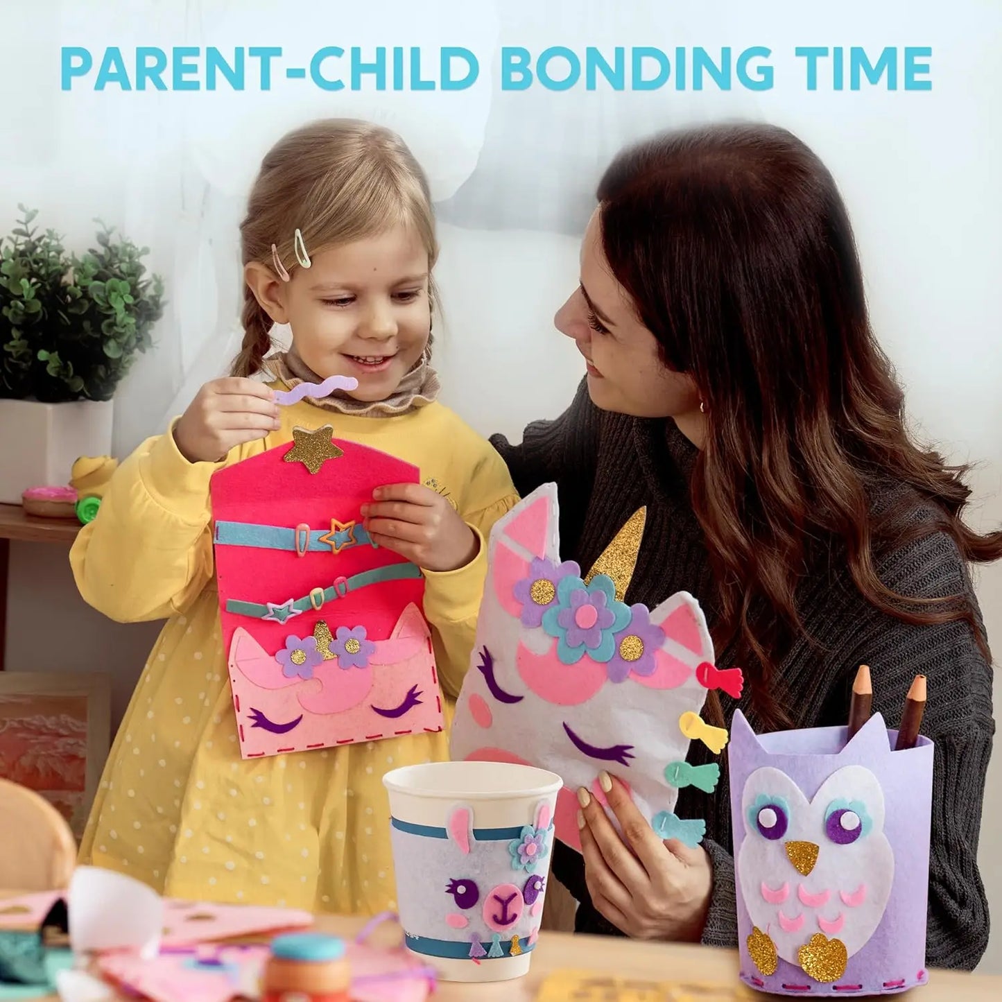 JOYFY 7 Sewing Projects My First Kids Sewing Kit- Easy DIY Arts and Crafts Unicorn and Mermaid