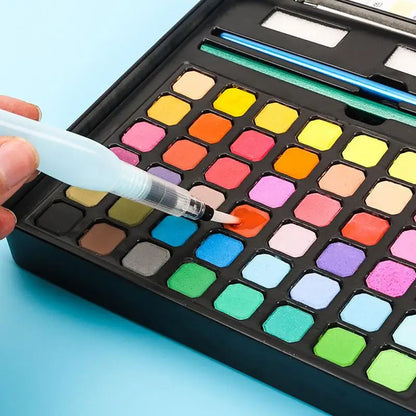 Paint Set 48 Colors Watercolor Paints Set Sketching Palette Travel Art Kit