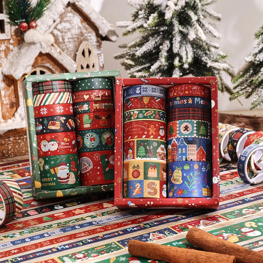 2Boxes Vintage Christmas Washi Tape Set 4 Different Sizes 40 Rolls Decorative Scrapbooking