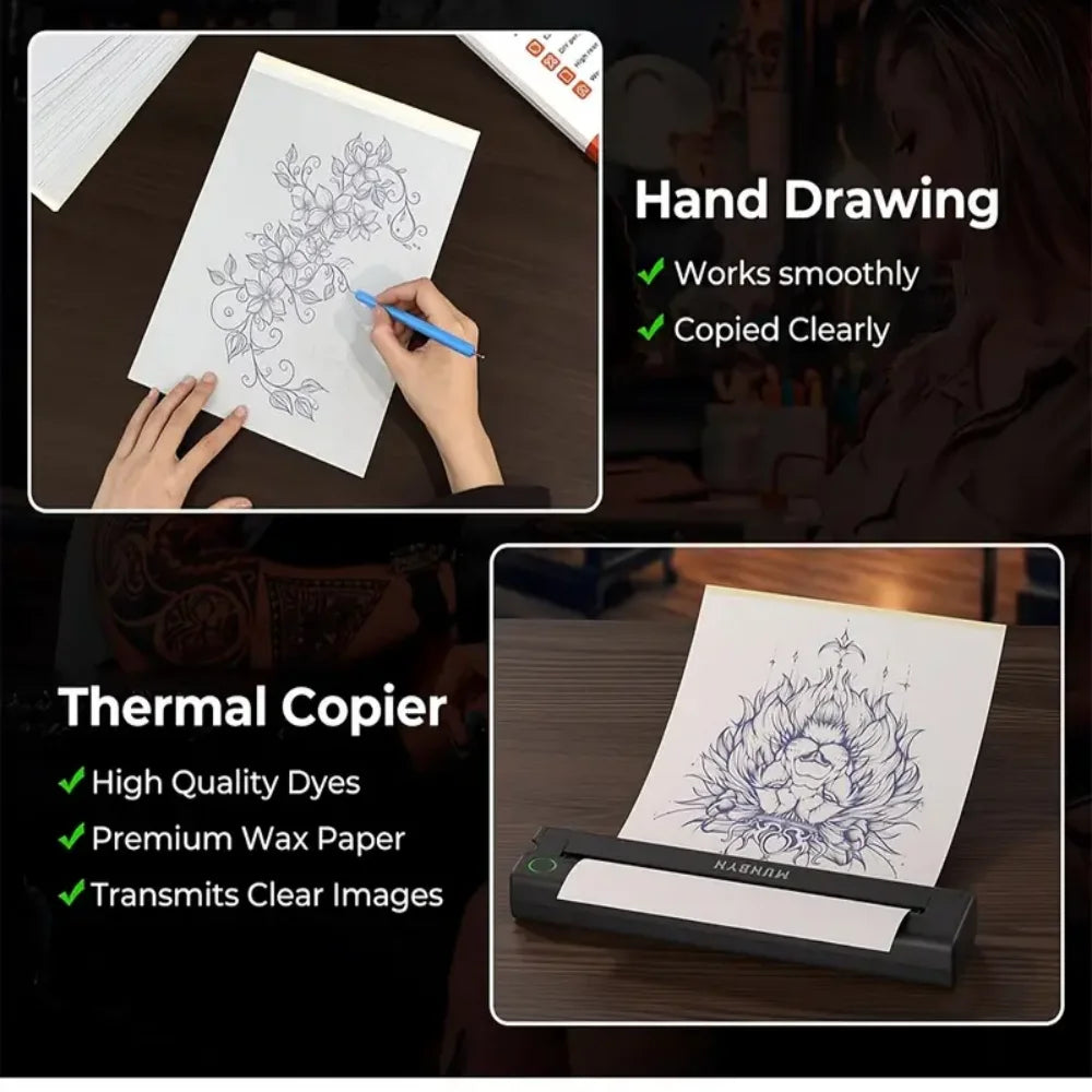 Tattoo Transfer Paper A4 Size Stencil Paper, 4-Layer, Compatible with ITP05/M08F/P90/MHT-P8009