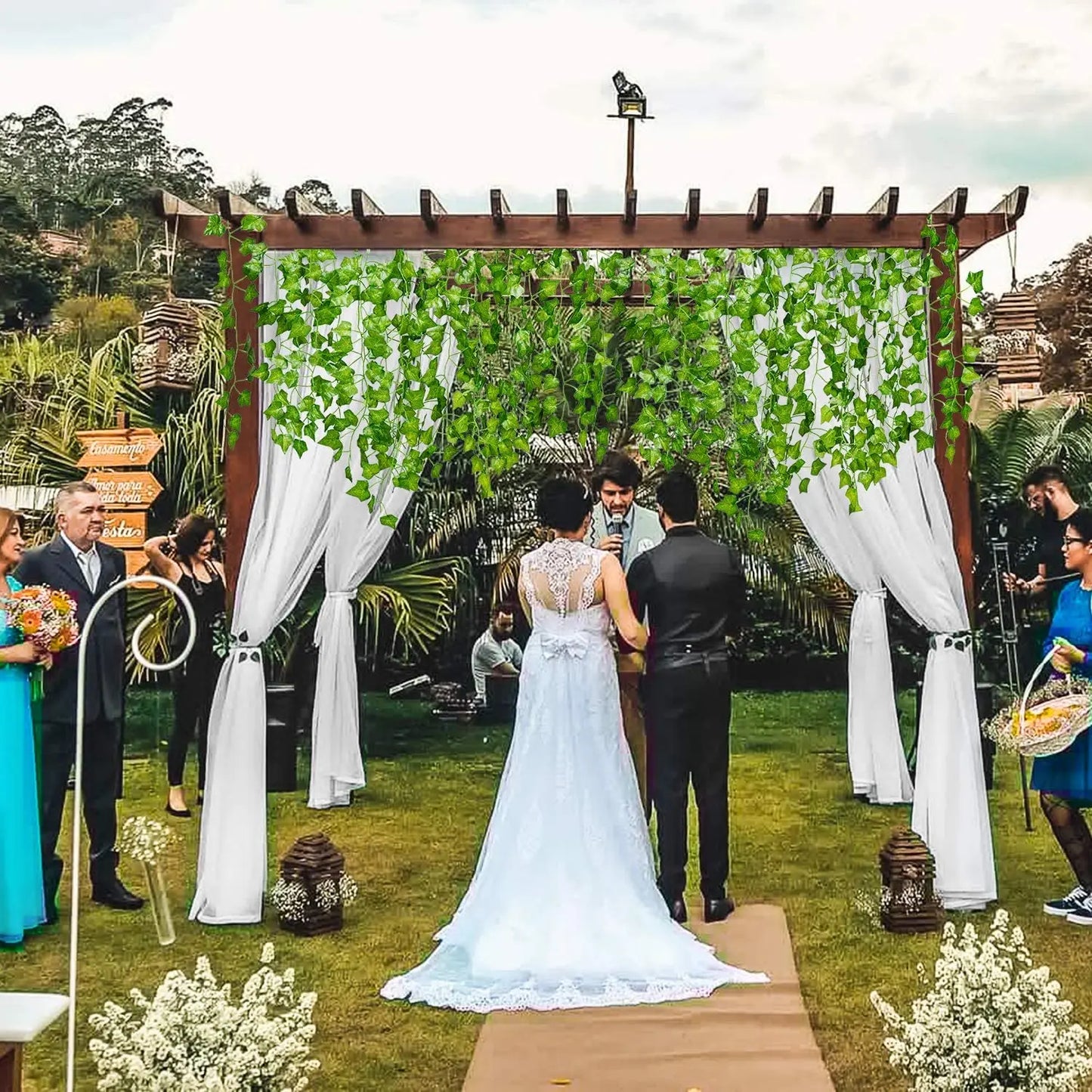 12pcs, 84 Feet Artificial Ivy Leaves Garland