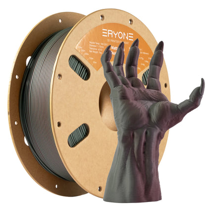 ERYONE Matte Dual Color PLA Filament 1.75 mm for 3D Printers,Accuracy +/- 0.03mm,1kg/ Spool(2.2lbs)