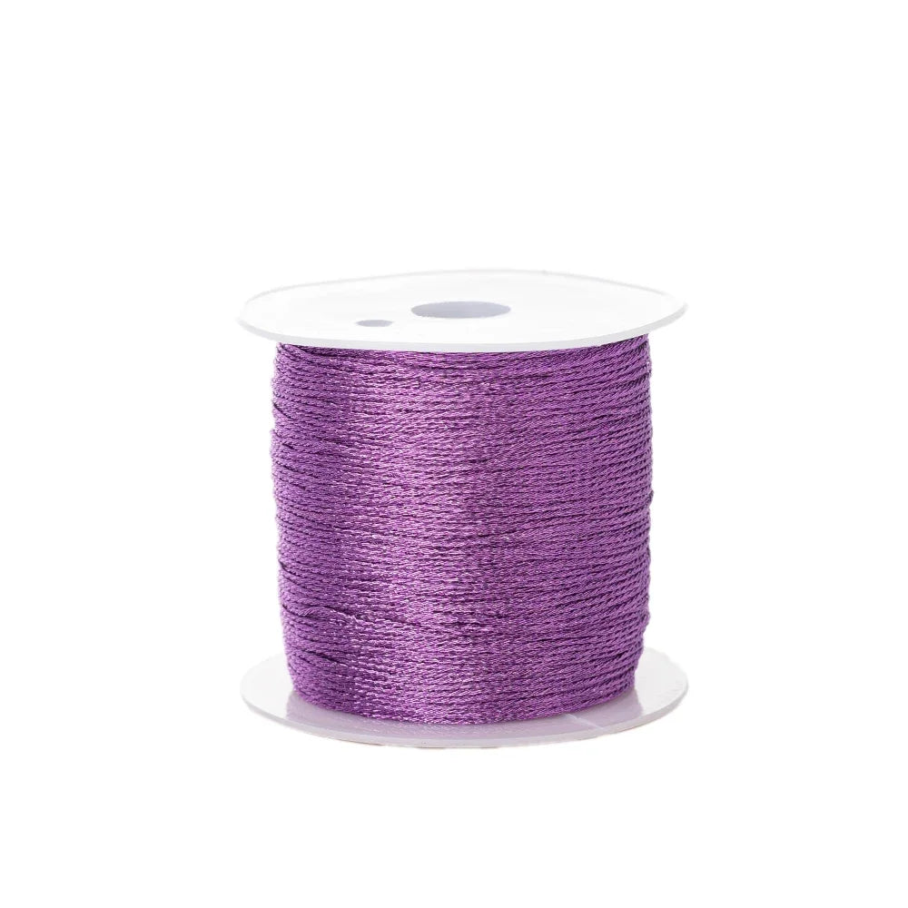 0.4mm 50m Nylon Gold Silver Thread Jewelry Cord Wire For DIY Bracelet Beading
