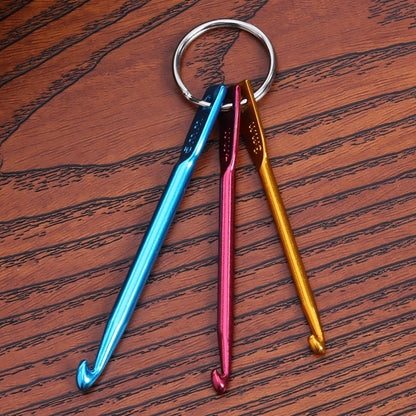 3pcs Stitching Crochet Multicolor Aluminium Portable Knitting Kits Mini for Beginners Adults
