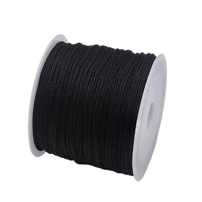 50Yds 0.8mm Crafts Nylon Cord For Jewelry Making Beading Braided Nylon Satin String for Bracelets Rattail Trim Chinese Knot
