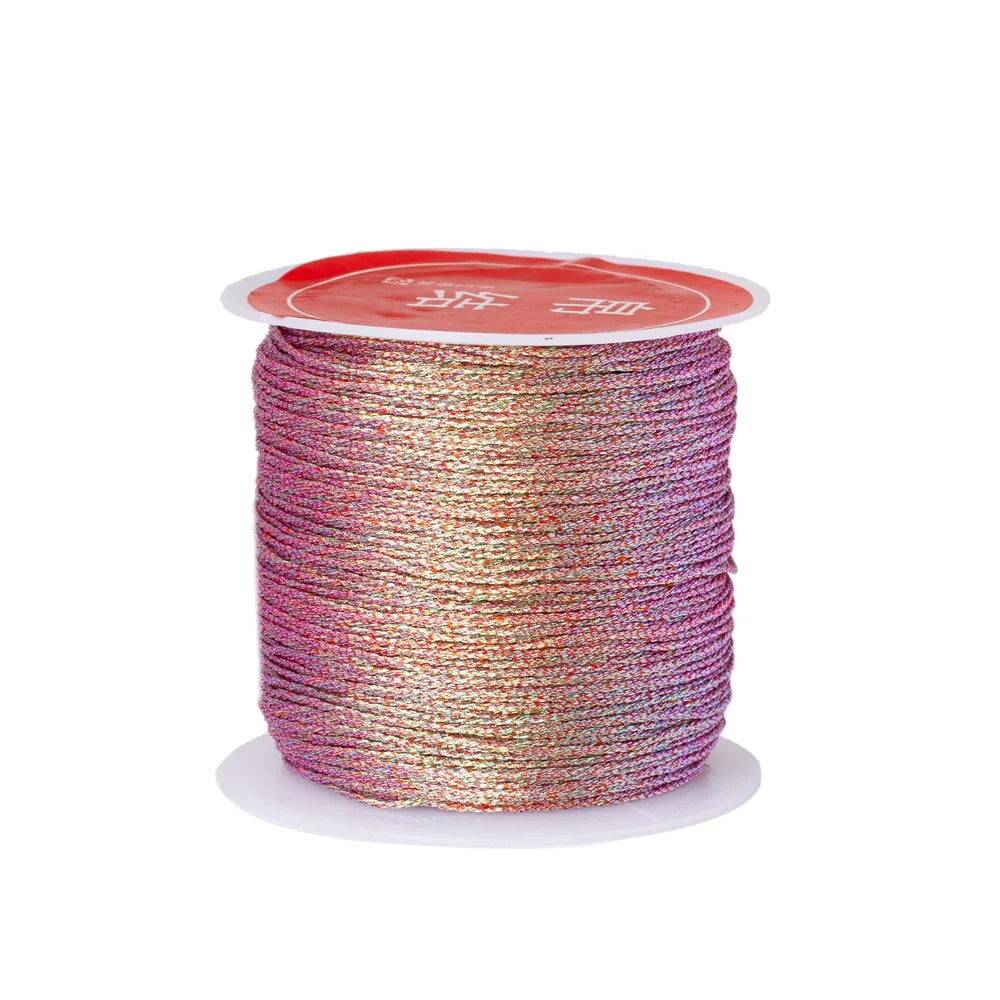 0.4mm 50m Nylon Gold Silver Thread Jewelry Cord Wire For DIY Bracelet Beading