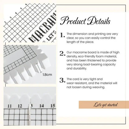 Macrame Handmade Braiding Board With T Pins Macrame Supplies Project Board