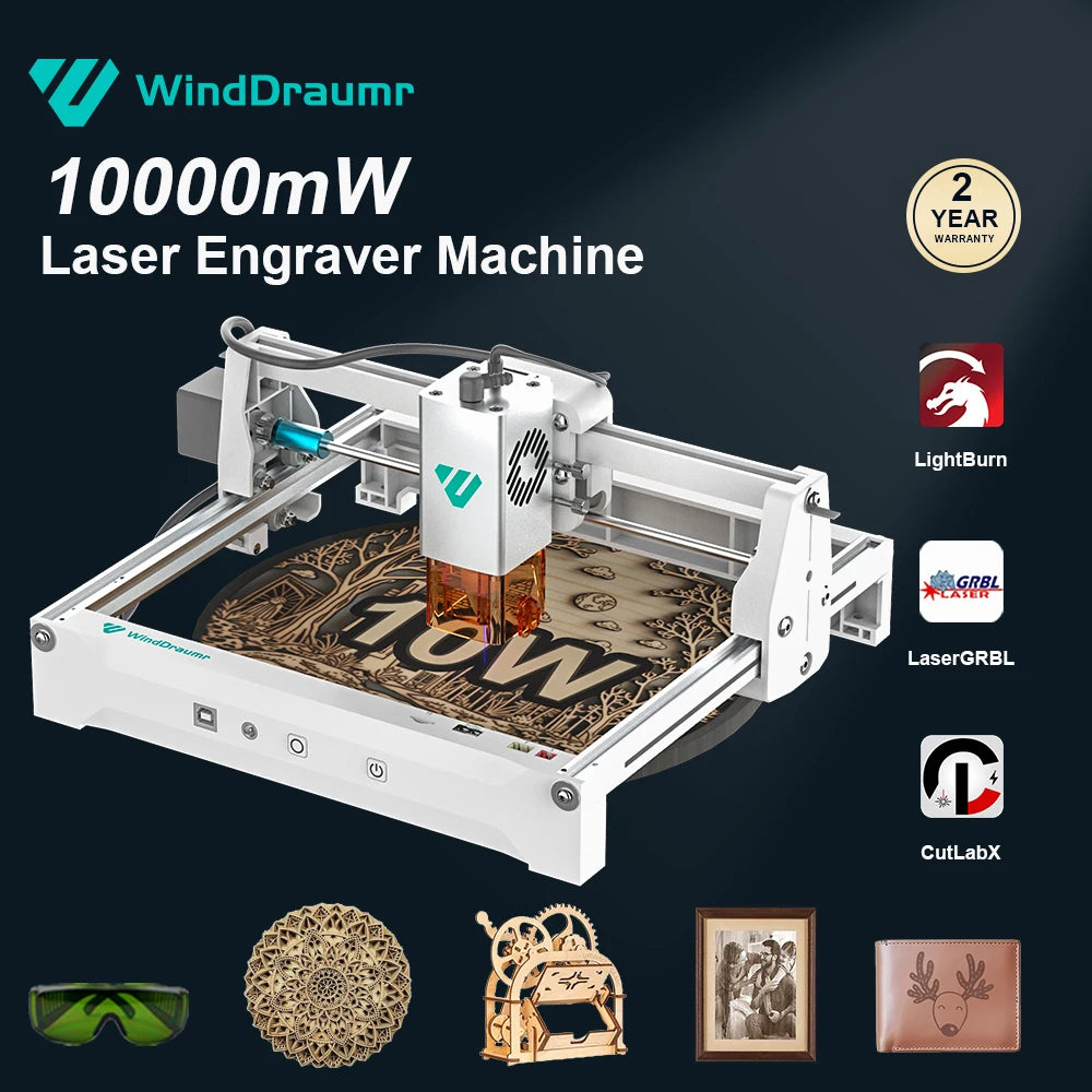 10W Laser Engraver 12000mm/min CNC Laser Cutter and Engraver