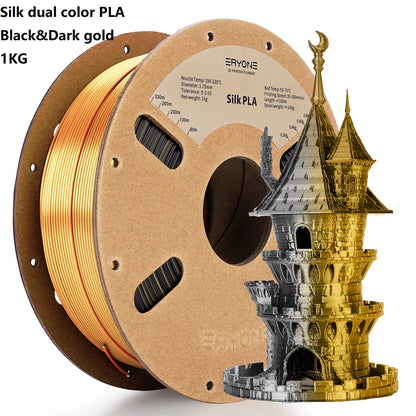 ERYONE Dual Color Series Silk PLA And Matte PLA 1KG 1.75mm Diameter High Quality Filament For FDM 3D Printing