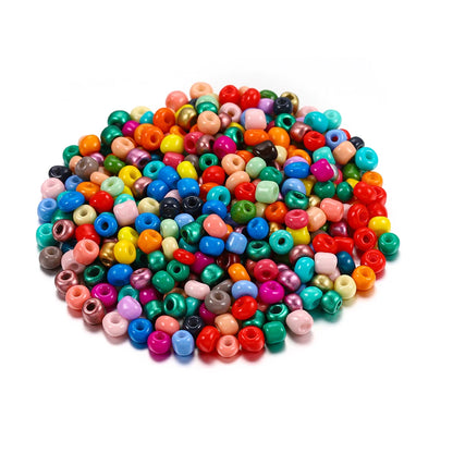 300/600Pcs 3/4mm Charm Glass Beads Czech Seed Beads Small Round Loose Beads for DIY Jewelry Making