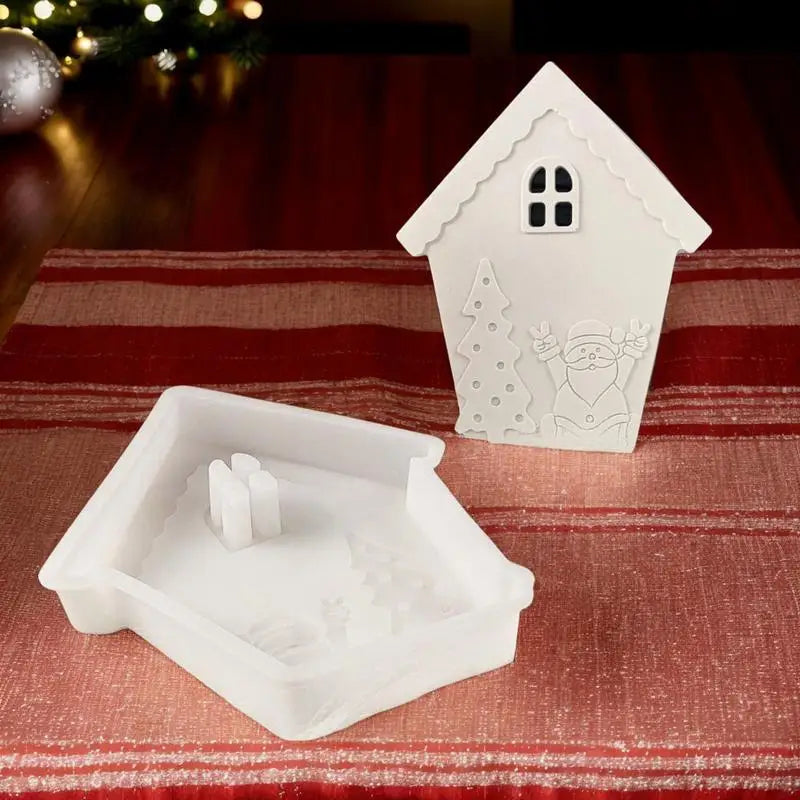 Christmas Molds For Resin Santa Claus Silicone Mold Reusable Plaster Non-Stick Clay Mold