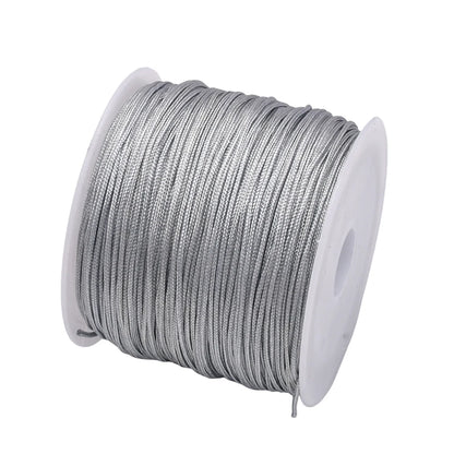 50Yds 0.8mm Crafts Nylon Cord For Jewelry Making Beading Braided Nylon Satin String for Bracelets Rattail Trim Chinese Knot