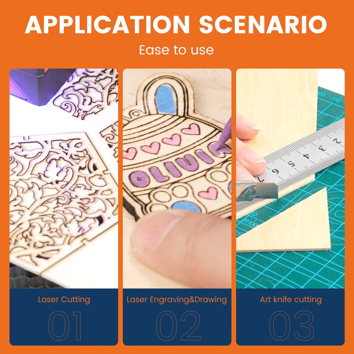 10pcs 300*300mm Plywood for Laser Engraving Cutting Wood Sheets