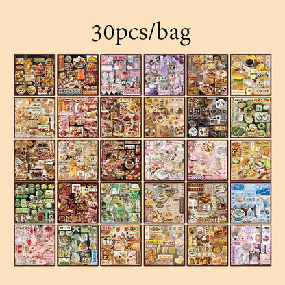 Mr Paper 30sheets/book Japanese Food Sticker Book DIY handbook scrapbook