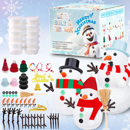 DIY Christmas Clay Snowman Handmade Snowball Modeling Clay Kit Making
