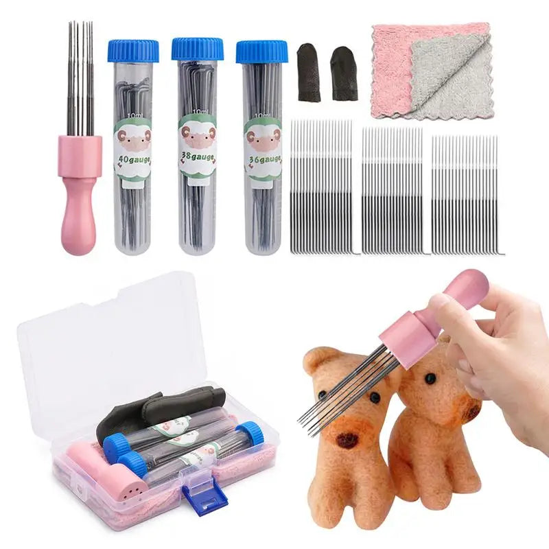 Wool Felting Kit Felting Set For Beginners Needles With Finger Guards