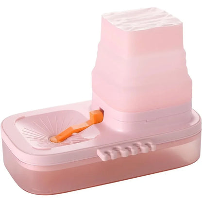 Paint brush cleaner with 5-tank silicone brush holder - for acrylic watercolor and water-based paints