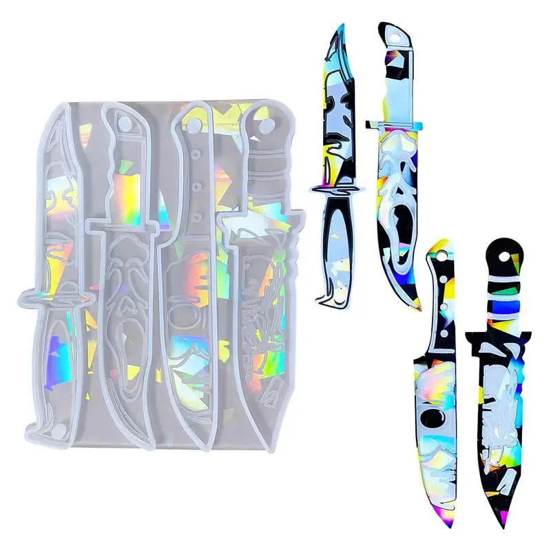 Daggers Resin Molds Silicone Heat Resistant Holographic Design Mold