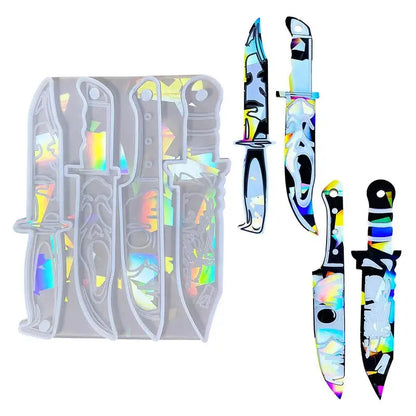 Daggers Resin Molds Silicone Heat Resistant Holographic Design Mold
