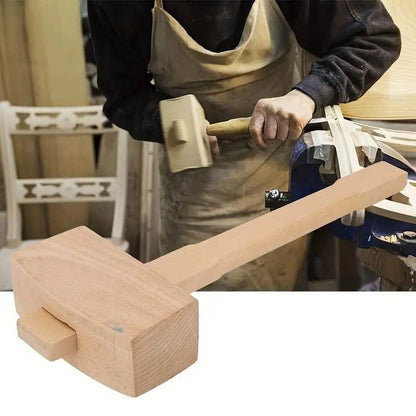 25cm Beech Wood Hammer Carpenter Wooden Carving Mallet For Woodworking, Striking Chisels