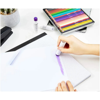 Basics Purple Washable School Glue Sticks, Dries Clear, 0.24-oz Stick, 30-Pack