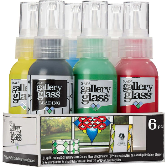 Gallery Glass Basic Stained Glass Kit, 6 Piece set