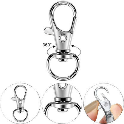 5/20/50/100Pcs Key Chain Clip Hooks Swivel Clasps Lanyard Snap Hook Lobster Claw Clasp for Keychain (32mm)