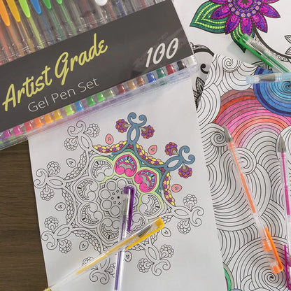 Artist Grade Color Gel Pen Set 100-Count