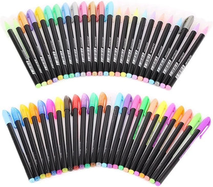 48 Color Pens, Gel Ink Glitter Pen smart color Art Markers Fine Tip Kit