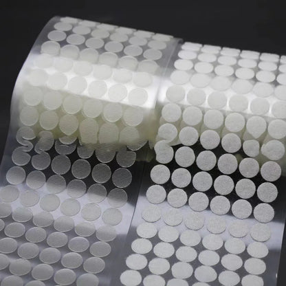 10/15/20mm Transparent Dot Self Adhesive Hook and Loop Fastener Tape
