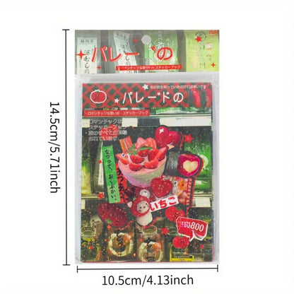 3 types of film cutting sticker books in a retro comic style, DIY planner scrapbook, creative and exquisite
