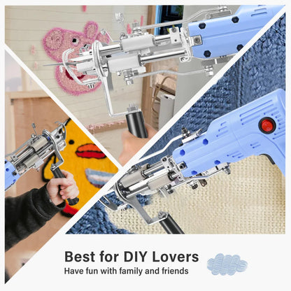 Upgraded 2 In 1 Electric Tufting Rug Gun With Adjustable Cut And Loop Pile Carpet Weaving Machine