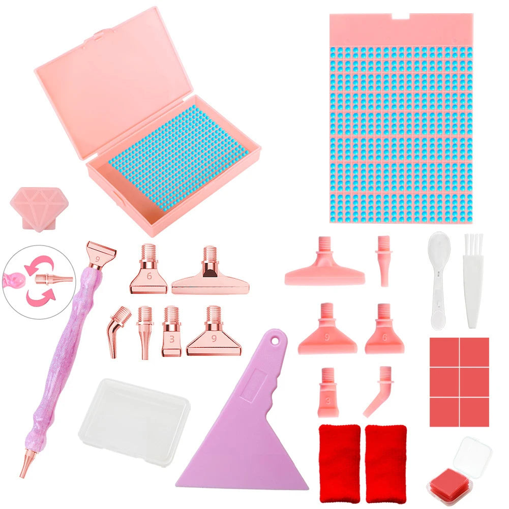 Diamond Painting Tool Set Beads Sorting Case Rhinestones Organizer Painting Pen