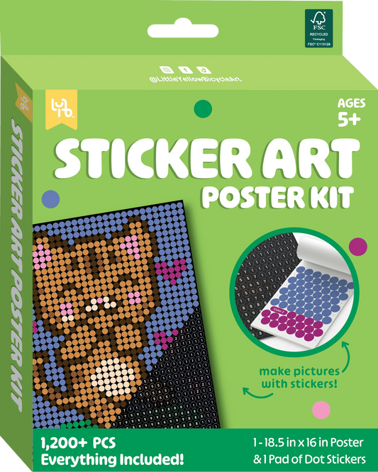 Bicycle Cat Sticker by Number Art Kit