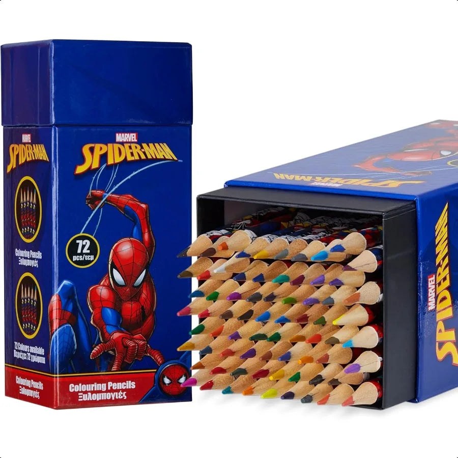 Spiderman Colored Pencils 72 Kawaii Wood