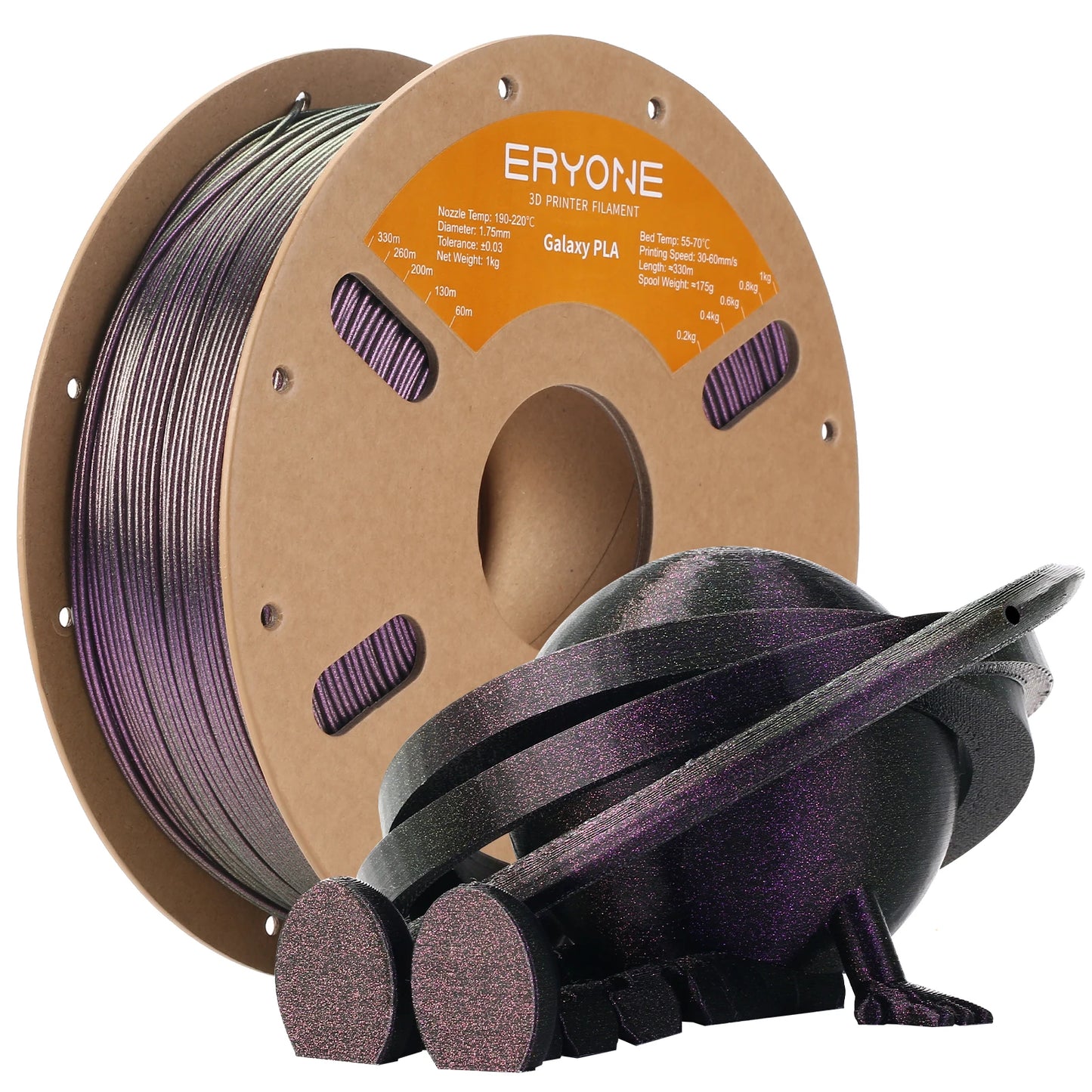Eryone 1KG Galaxy PLA Glitter Color Premium Filament 3D Print, Multicolor Available, Sparkle Shining