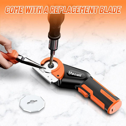 Rechargeable Cordless Scissors Cardboard Cutter Rotary Electric Cardboard Box Cutter for Carpet Fabric Leather