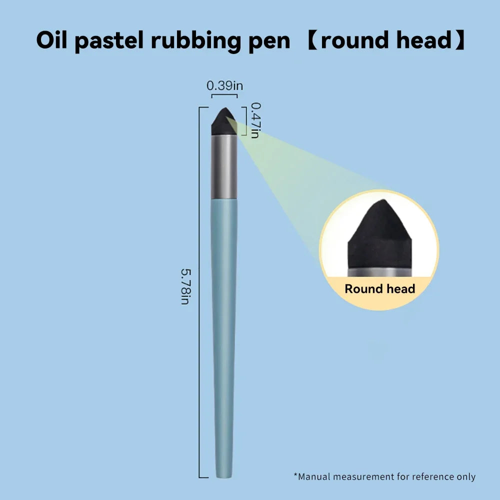 1PC Blending Sponge Pen For Oil Pastel Washable Sketch Rubbing Brush Reusable Drawing Art Blenders Detail