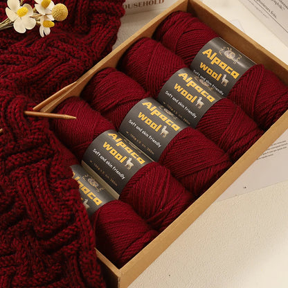 Alpaca Wool Yarn 500g DIY Knitting Kit 245 Stick Needle Thick Warm Yarn